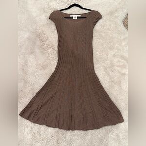 Max Studio Chocolate Brown Midi Dress